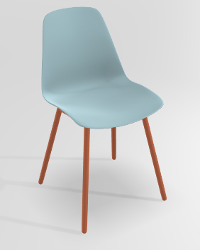 CHAISES ET TABOURETS - Pour tables standards, ht 75 cm, piétement 4 pieds - PETALE Chaise L.44xP.53.5xH.80.5cm-hauteur assise 47cm