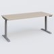 Poste solo 180*80 réglable en hauteur éléctriquement de 65-130 cm gamme KPro3. Plateau Acacia et pietement Aluminium.