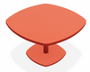 SPOTY Table basse forme carrée angles arrondis L.70xP.70xH.40cm.