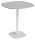 SPOTY Table forme carrée angles arrondis L.70xP.70xH.75cm - Couleur de la structure : EP91 - blanc extra mat- Couleur du plateau : HP90 - blanc pur- Dimension : 70 x 70 cm arrondi