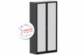 Armoire à rideaux H198xL100cm 4 tablettes