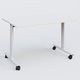 Table abattante gamme Design 120*80 cm. Plateau Blanc et pietement Blanc.