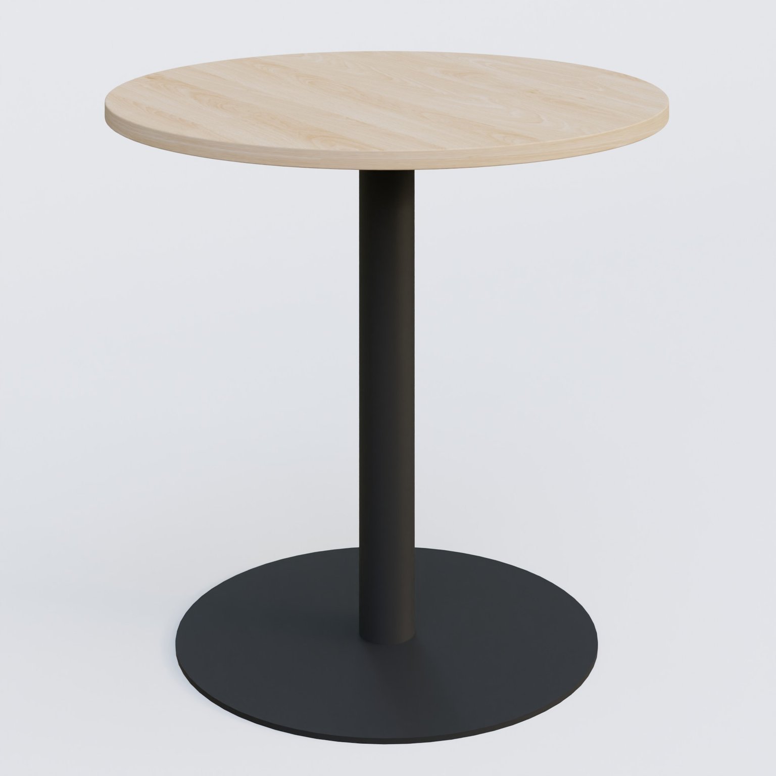 Table de réunion Ø80 cm, Hêtre/ noir