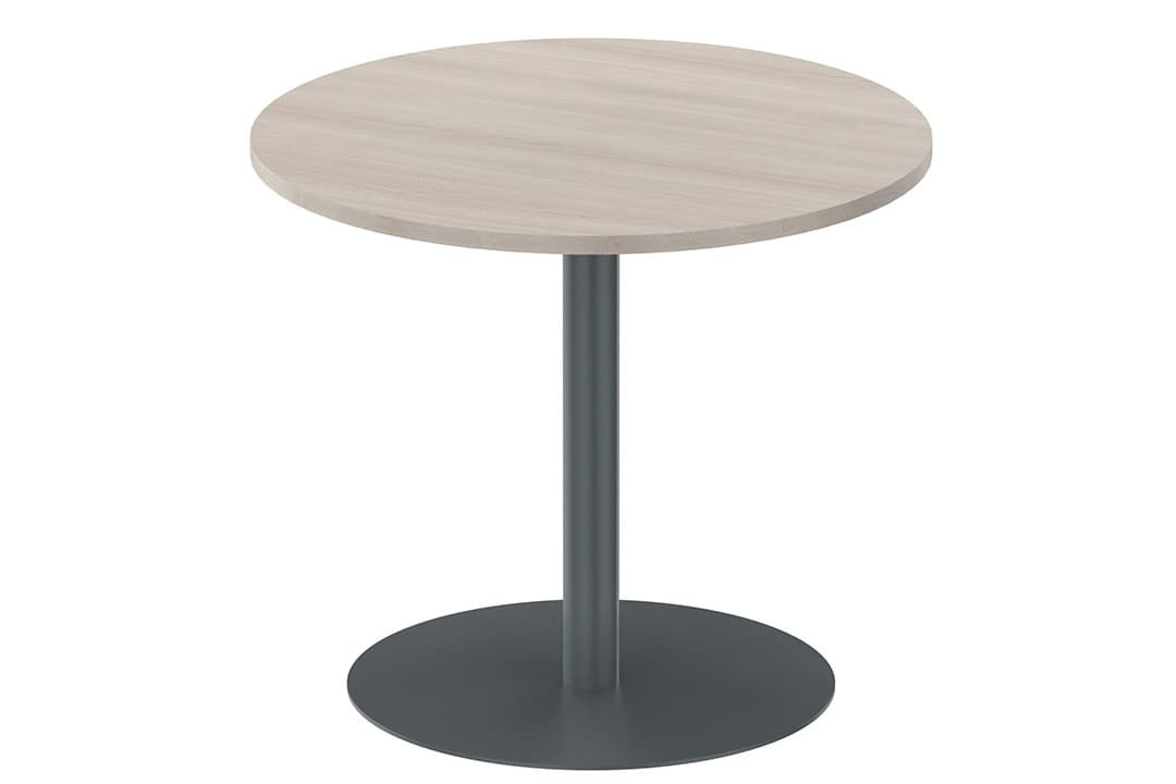 Table ronde diamètre 90cm sur pied colonne acacia/ANTHRACITE