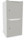 Meuble à cases H.92xL.45xP.50cm - 2 cases H43cm. portes avec découpe en partie haute. serrure à clé