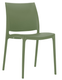 Chaise NEW-YORK - polypropylène renforcé de fibre de verre. Finition :vert olive (POL)