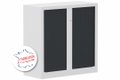 Armoire à rideaux H100xL100cm 2 tablettes