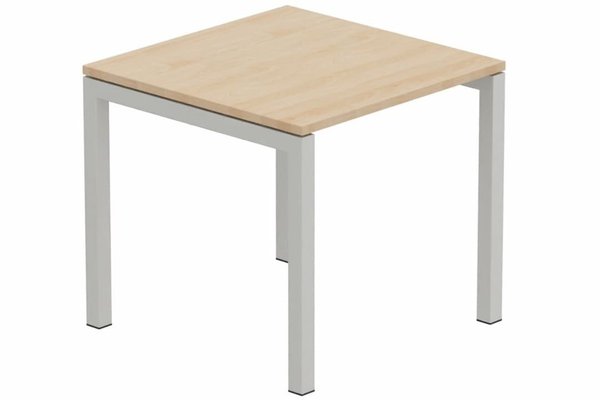TABLES DE FORMATION - Composables piétement "Arche" - Module départ table composable 80x80cm hêtre/ aluminium