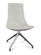 KI chaise de conférence haut dossier. piétement 4 branches en aluminium poli