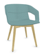 MELODY fauteuil 4 pieds bois frêne naturel