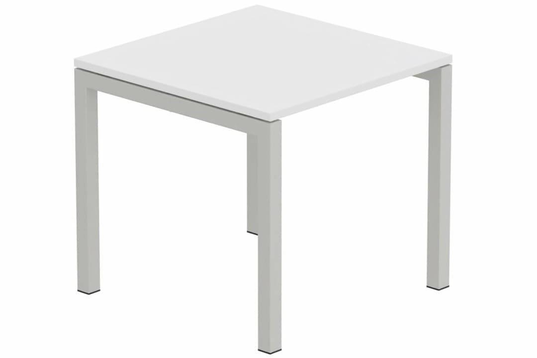 Module départ table composable 80x80cm blanc/ aluminium - sur délai