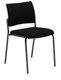 Chaise 4 pieds OMNIA, assise et dossier tissu XTREM coloris noir, structure coloris noir