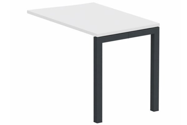 Gamme K3 - Extensions - Plans vagues - Retour vague à droite 90x60cm sur pied blanc/anthracite - sur délai