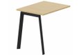K8 Retour direct 120x60 sur pied -Finitions : PLATEAUX: CHENE (CE) / PIETEMENTS: NOIR (NR)