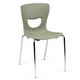 Chaise SMIL-P coque polypropylène pièt. chromé - T6 - Taupe P02