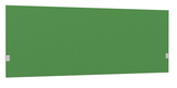 SECRET Panneau-écran acoustique H74cm pour poste solo L.180cm. 2 faces tissu SYNERGY coloris vert. pinces de fixation réglables en hauteur coloris aluminium