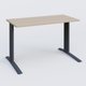 K1 Plateau droit 120x60 pieds fixe. Plateau Acacia et pietement Anthracite