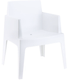 BAHAMAS-Fauteuil en polypropylène renforcé fibre de verre-Finition blanc