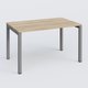 K3 Plateau droit 120x80 . Plateau Chêne naturel et pietement Aluminium