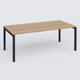 K3 Plateau droit 200x100 . Plateau Noyer et pietement Noir Mat