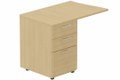 K1 -  Retour direct vague 90x60 sur caisson HB bois 3 tiroirs à gauche -