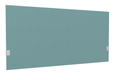 SECRET Panneau-écran acoustique H74cm pour poste solo L.140cm. 2 faces tissu SYNERGY coloris menthe. pinces de fixation réglables en hauteur coloris aluminium