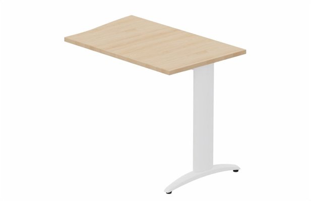 Gamme K2 - Extensions - Plans vagues - Retour vague à gauche 90x60cm sur pied hêtre/blanc