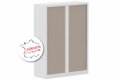Armoire à rideaux H160xL120cm 3 tablettes