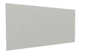 SECRET Panneau-écran acoustique H74cm pour poste solo L.140cm. 2 faces tissu SYNERGY coloris gris clair. pinces de fixation réglables en hauteur coloris aluminium
