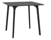 OSLO-Table plateau stratifié compact ép.12mm, piètement entièrement moulé thermoplastique.80x80 cm-Finition: plateau noir/piètement noir