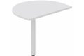 K8 plan de convivialité 80x60cm sur pied de soutien, plateau blanc, structure blanc