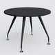Table ronde diametre 110 cm avec 4 pieds de la gamme K5. Plateau Noir Mat et pietement Noir Mat