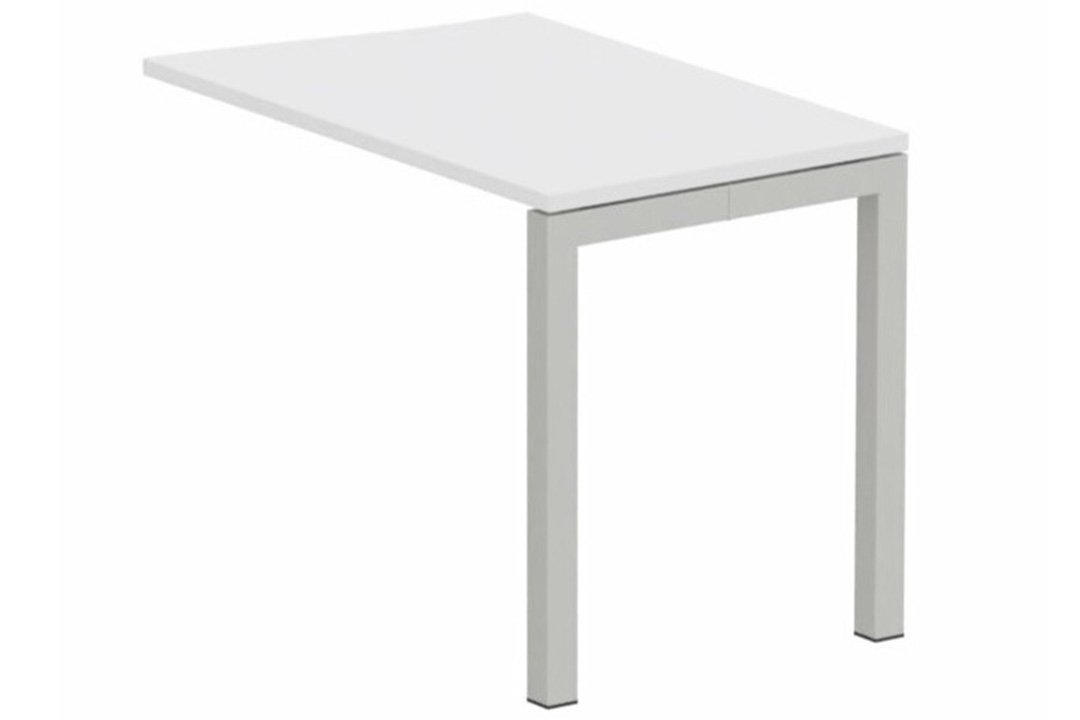 Retour vague à droite 90x60cm sur pied blanc/aluminium - sur délai