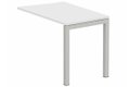 Retour vague à droite 90x60cm sur pied blanc/aluminium - sur délai