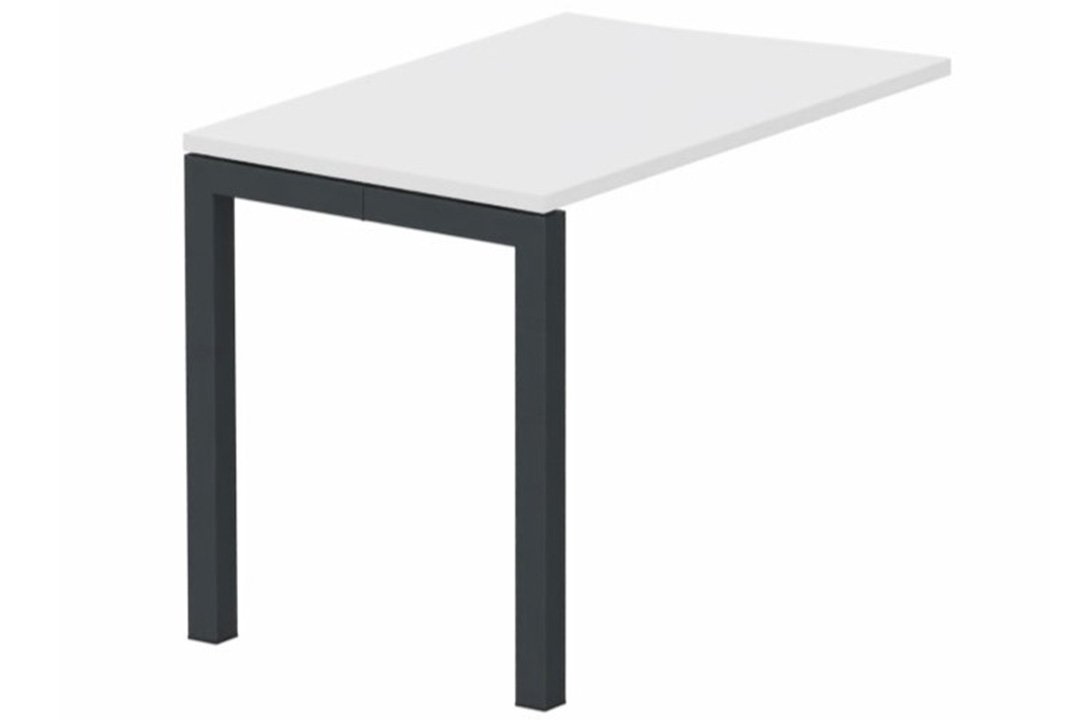 Retour vague à gauche 90x60cm sur pied blanc/anthracite - sur délai