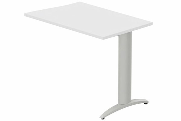 Gamme K2 - Extensions - Plans vagues - Retour vague à droite 90x60cm sur pied blanc/aluminium - sur délai