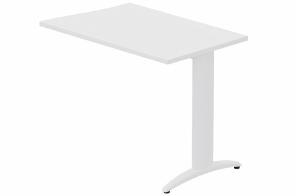 Gamme K2 - Extensions - Plans vagues - Retour vague à droite 90x60cm sur pied blanc/blanc - sur délai