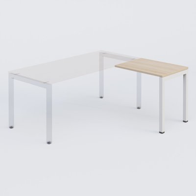 Gamme K3 - Extensions - Plans droits - Retour direct 60x80cm sur pied hêtre/blanc