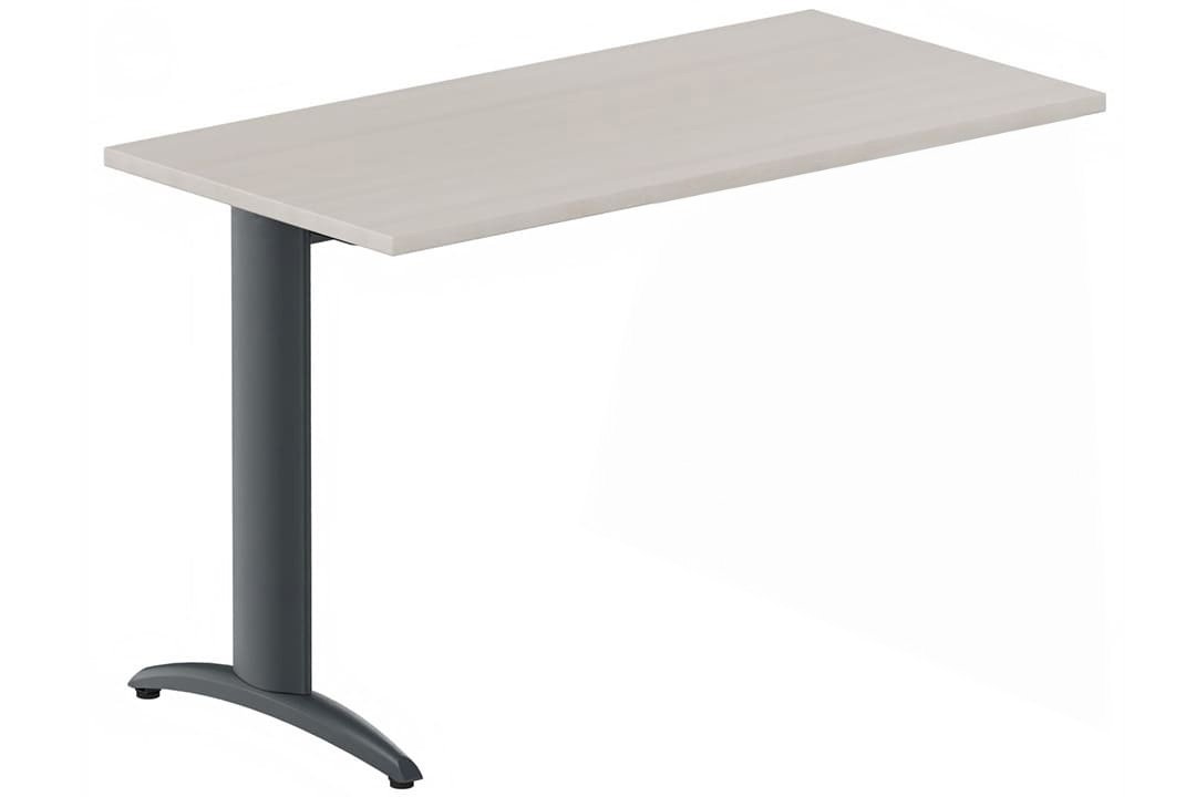 Module composable pied i, L.120xP.60cm, suivant, plateau acacia, structure anthracite, plateau acacia, structure anthracite