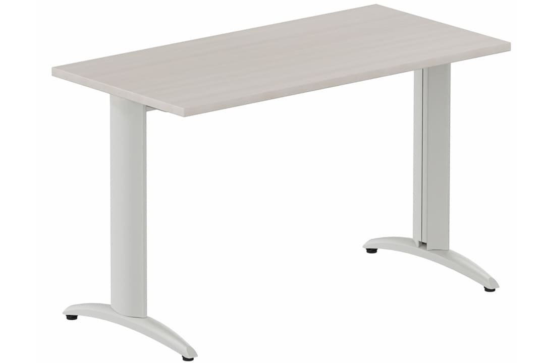 Module composable pied i, L.120xP.60cm, départ, plateau acacia, structure aluminium, plateau acacia, structure aluminium