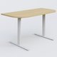 Module d'extrémité gamme Pure 145-70 cm. Plateau Chêne clair et pietement Blanc.