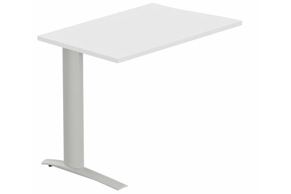 Gamme K1 - Extensions - Plans vagues - Retour vague à gauche 90x60cm sur pied blanc/aluminium - sur délai