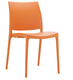 Chaise NEW-YORK - polypropylène renforcé de fibre de verre. Finition: orange (POR)