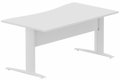 Plan vague symétrique, VDF Bois, 180x90x80cm blanc/blanc - sur délai