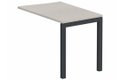 Retour vague à droite 90x60cm sur pied, plateau acacia, structure anthracite