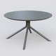 Table Basse Fashion Styl piètement 4 pieds en métal et plateau bois. Plateau Carbon Grey et pietement Carbon Grey.