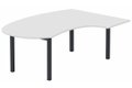 K3 compact 90° manager 190x141x104x60cm, plateau blanc, structure anthracite