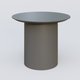 Table Basse Fashion Styl piètement colonne en métal D-26cm et plateau bois. Plateau Carbon Grey et pietement Carbon Grey.