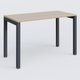 K3 Plateau droit 120x60 pieds fixe. Plateau Acacia et pietement Anthracite.