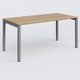 Bureau droit gamme K3 160-80 cm hauteur réglable. Plateau Noyer et pietement Aluminium.